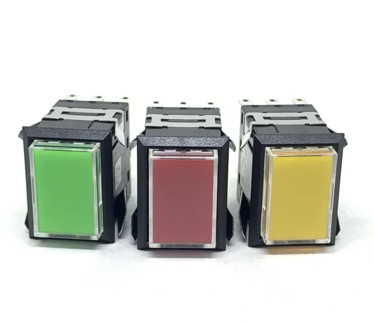 Фото Прямоугольная кнопка-переключатель с подсветкой IDEC Hequan MA3L-M MA3L-M1341G M1341R Y PW с функцией сброса №2