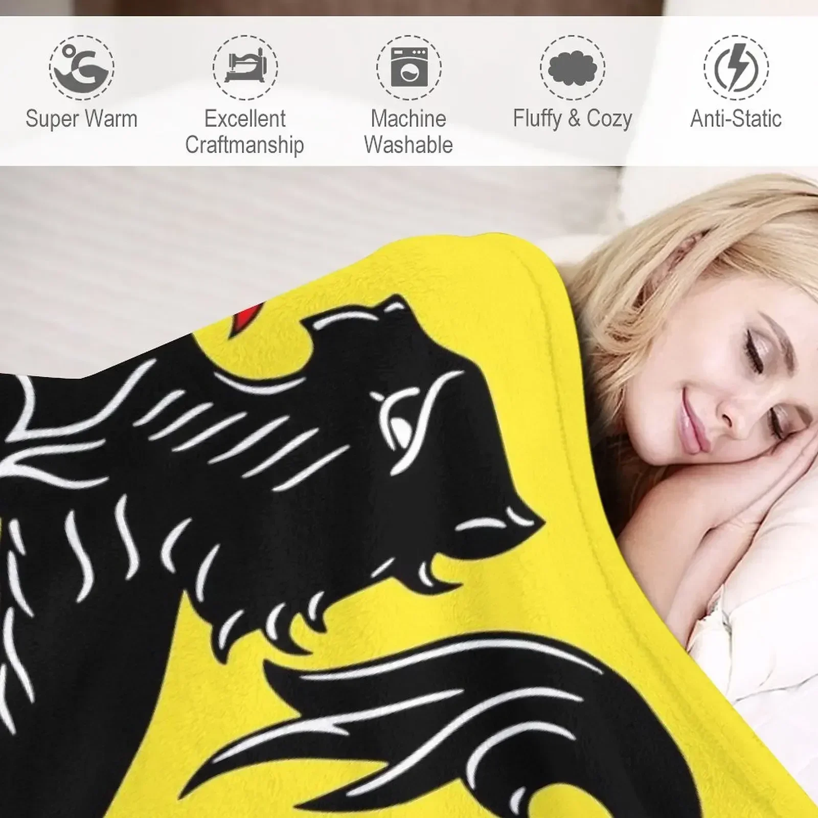 Одеяло с флагом Фландрия декоративное одеяло для пикника самые мягкие одеяла и