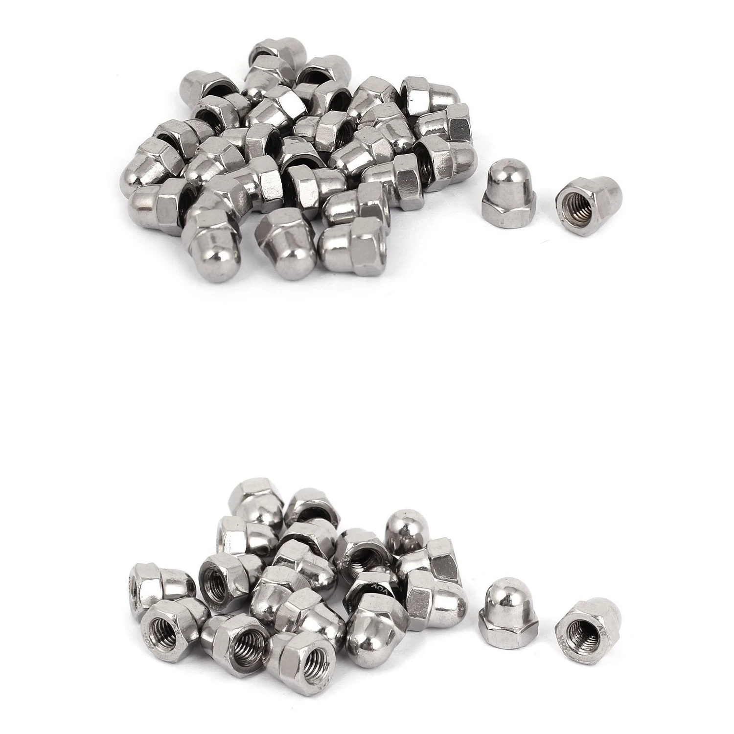 

M6 Thread Dia Dome Head 304 Stainless Steel Cap Acorn Hex Nuts 20Pcs