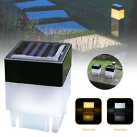 solor square fence light square post light waterproof landscape lamp for garden fence wall courtyard cottage decoration