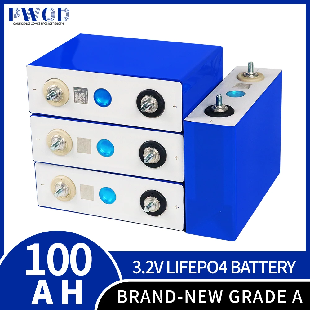 

Brand New 3.2V 100AH Lifepo4 110AH Rechargeable Lithium iron phosphate Cell Pack For RV Vans Campers EV Boats Yacht Golf Carts