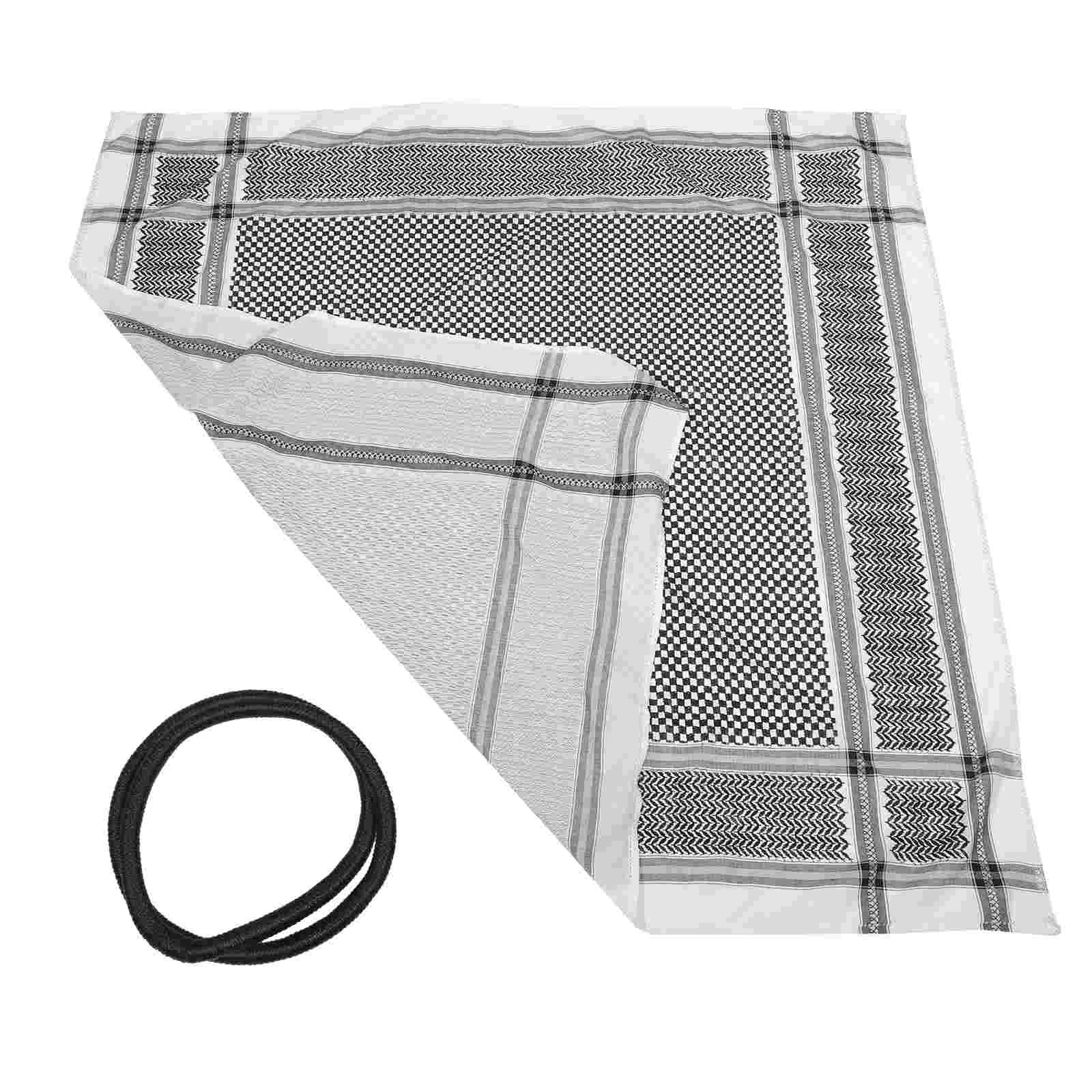 1 Set Men Arab Turban Dubai Kerchief Muslim Headwear Men Arab Turban Headband