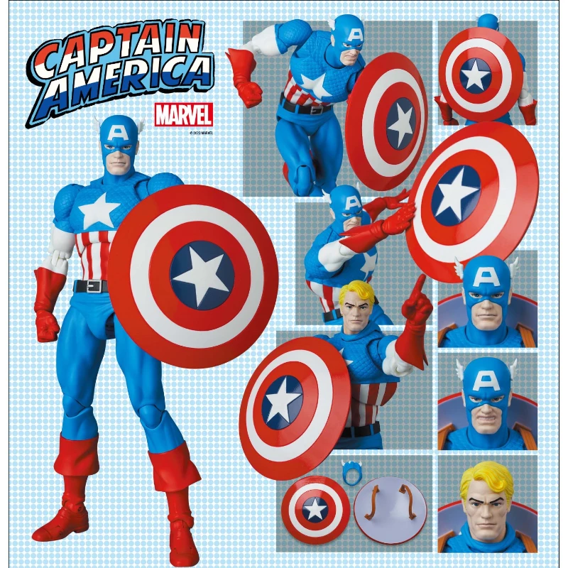 

Presale MAFEX No.217 Marvel Captain America Steve Rogers comic Ver Action Figures Toy Gift Collection Hobby