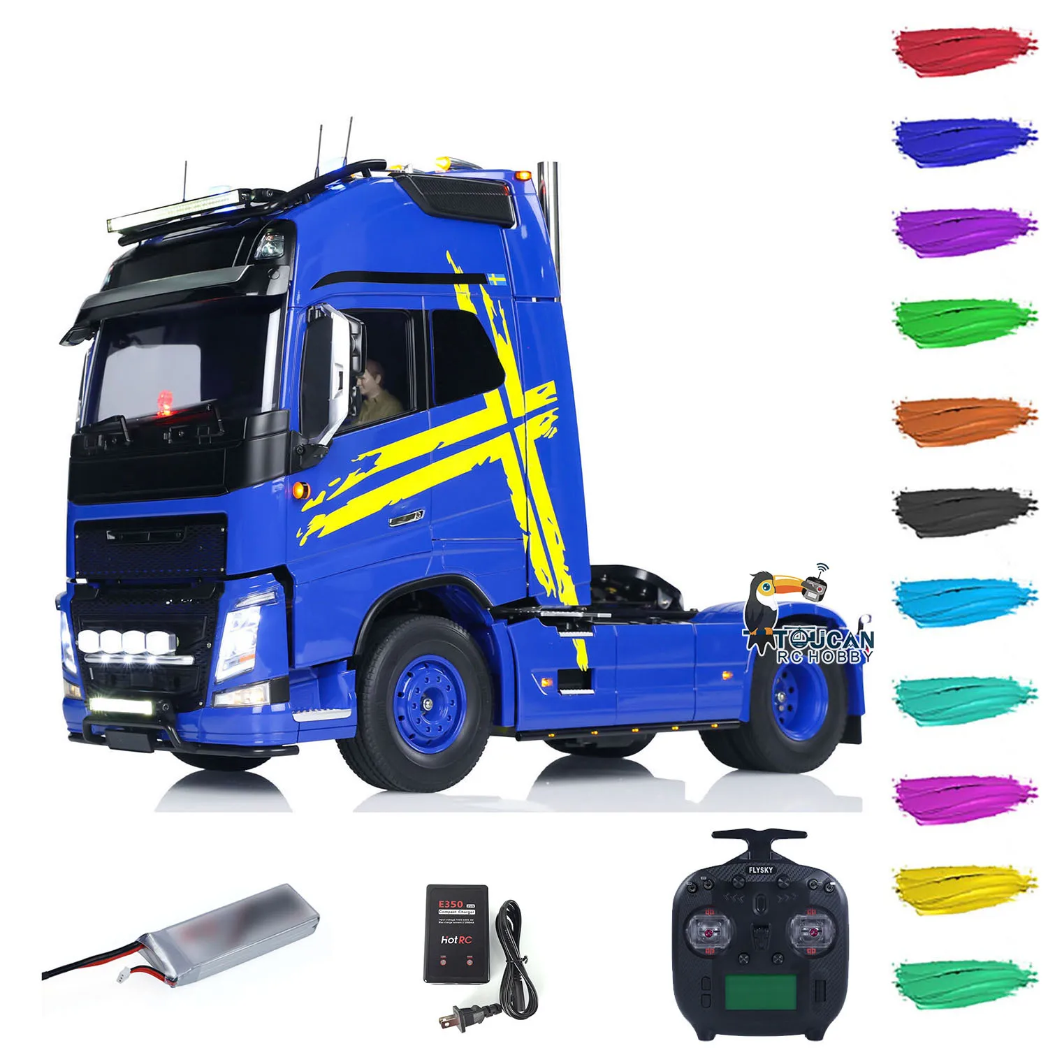 Новый DIY 1/14 TAMIYAYA 4X2 FH16 RC Трактор Грузовик RTR 56375 XL750 Радиоуправление Готовый Звук