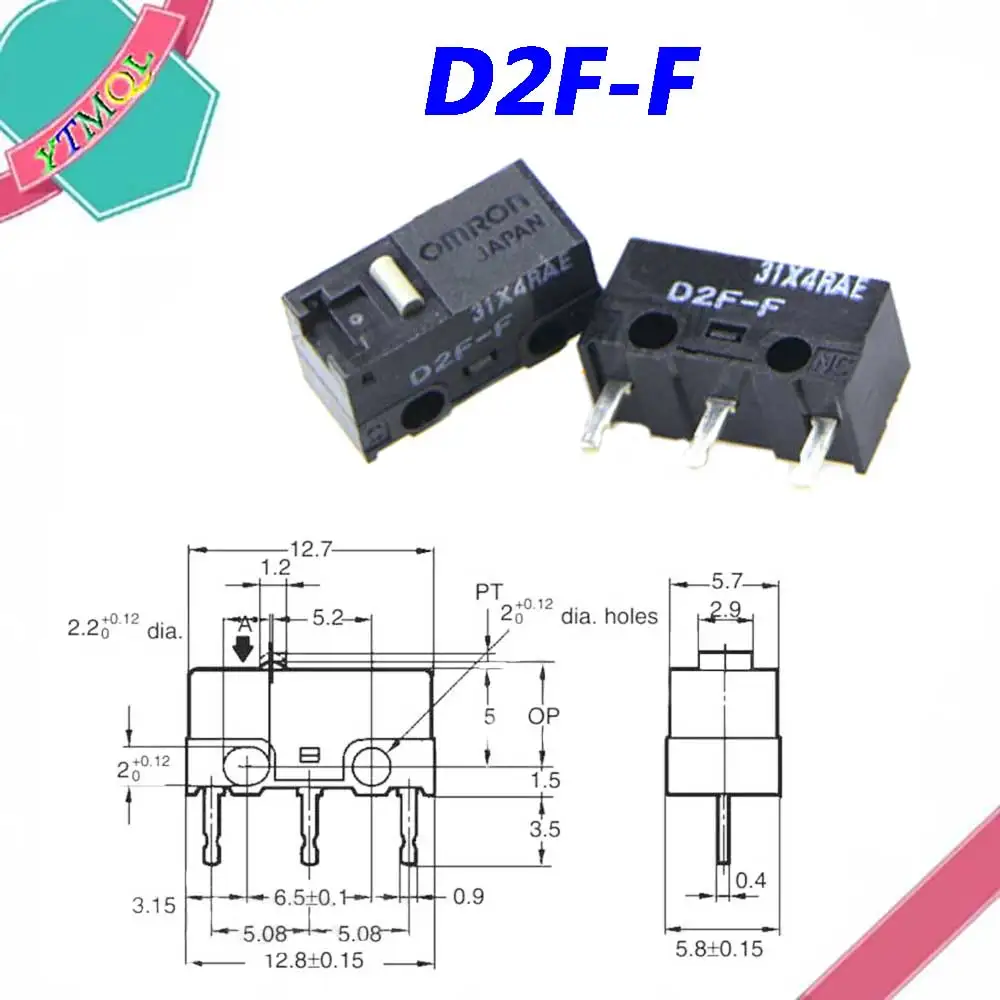2 шт. микропереключатель мыши D2F-F кнопка Fretting D2F |