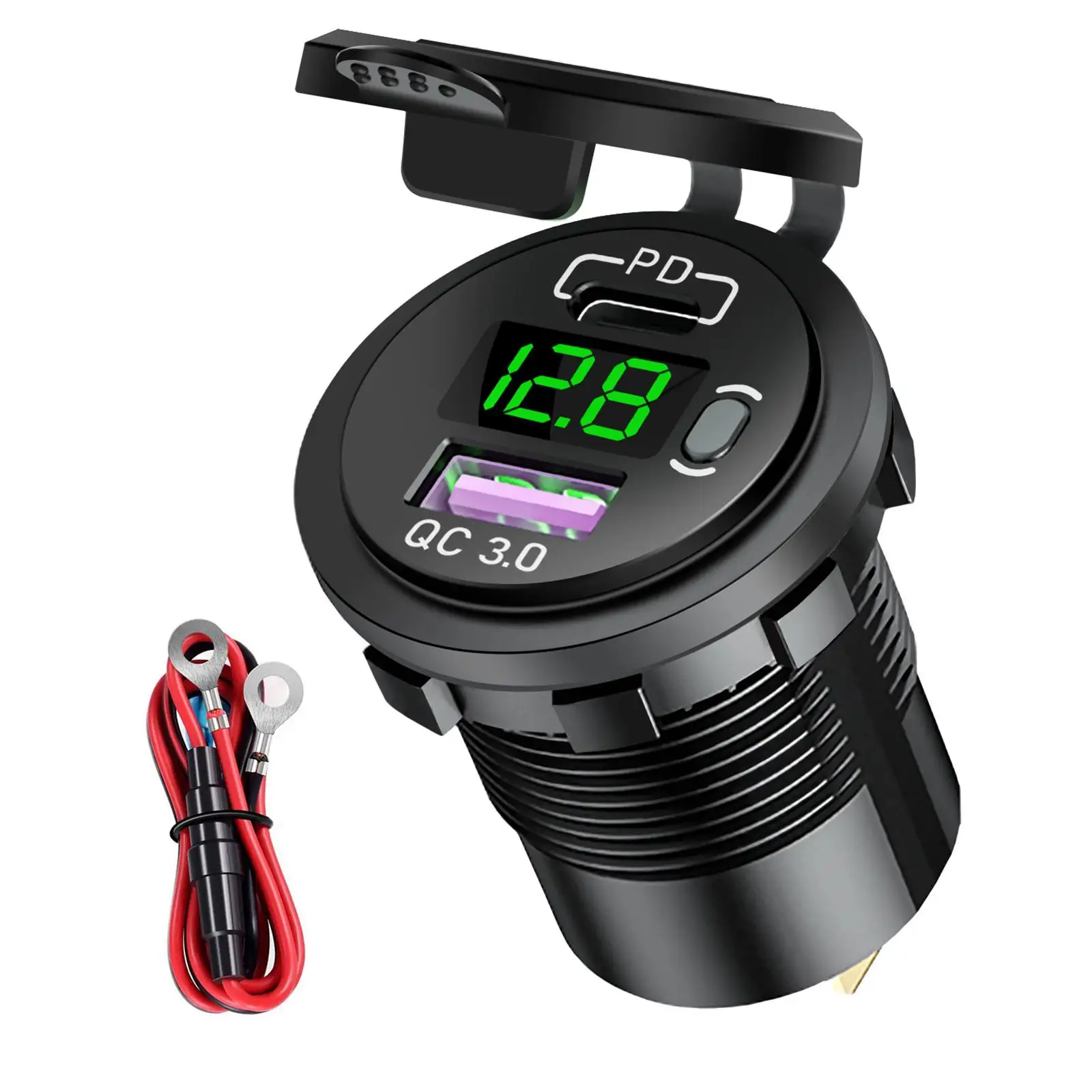 

Автомобильное зарядное устройство с двумя USB-портами, 12 В/24 В