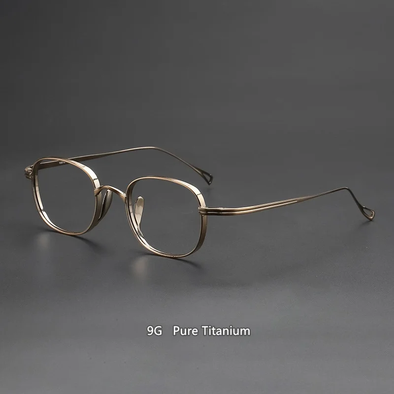 Ультратонкая титановая оправа 9g в японском винтажном стиле овальной формы для