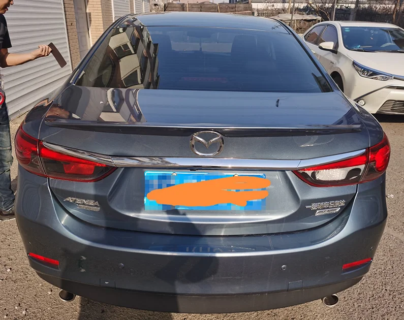 

Новый дизайн для Mazda 6 спойлер ATENZA 2014-2019 высокое качество АБС-пластик углеродное волокно вид задний спойлер крыло багажника автомобильный Стайлинг