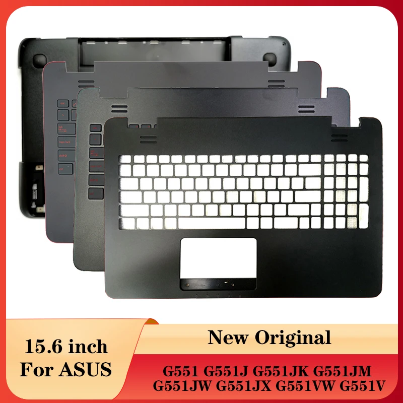 

Оригинальный ноутбук для Asus G551, G551J, G551JK, G551JM, G551JW, G551JX, G551VW, G551V, подставка для рук, верхний чехол с подсветкой клавиатуры/нижний чехол