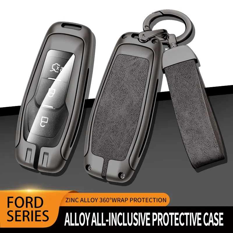 Металлический кожаный автомобильный чехол для Focus 3 4 ST Mondeo 5 MK5 Mustang Φ Explorer Edge Fiesta Kuga