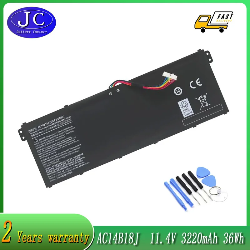 JCLJF 11 4 V AC14B18J AC14B13J Аккумулятор для ноутбука Acer Aspire ES1-511 ES1-512 V3-111P 311 TravelMate B115 B116 MS2394