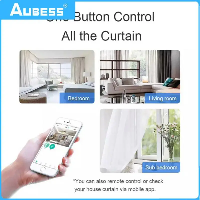 

Timing Zigbee Voice Control Switch 45w Tuya Electric Curtain Motor App Remote Control Silent Motor Work With Zigbee Gateway