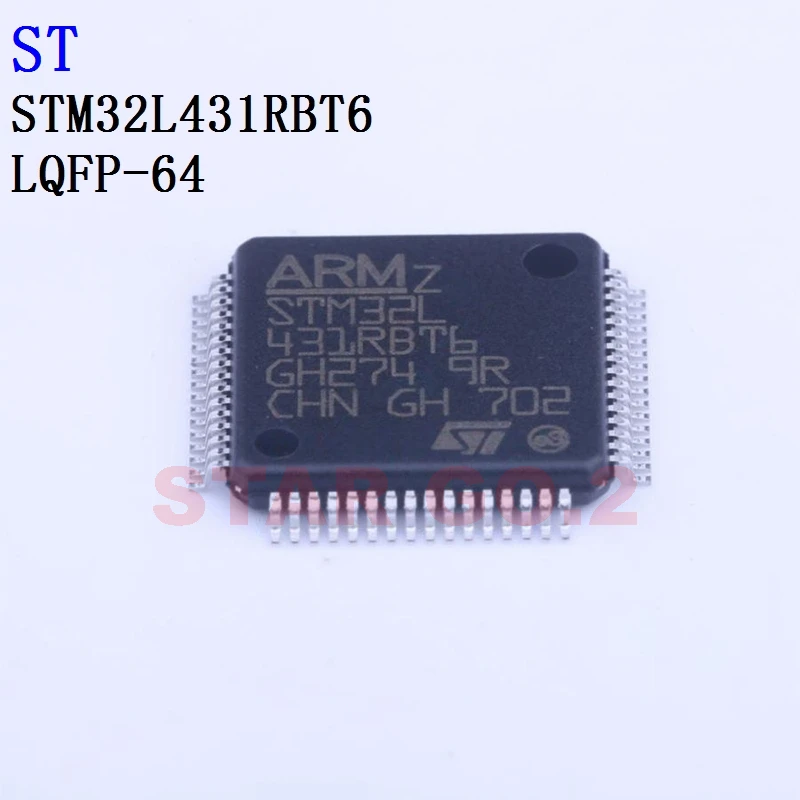 

2 шт., микроконтроллер STM32L431RBT6 LQFP-64 ST