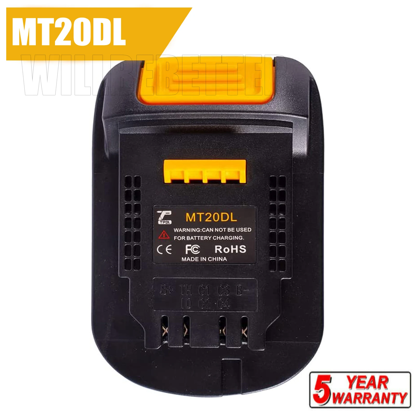 MT20DL Battery Adapter For Makita 18V switch to Dewalt For Dewalt 18V 20V tools for Makita Bl1830 Bl1860 Bl1815 Li-Ion Battery