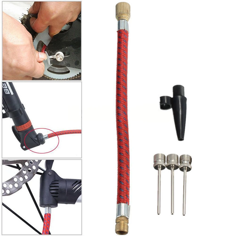 

5 Pcs/set Bicycle Ball Pump Hose Lightweight Basketball Football Inflation Joint Pipe Swimming Ring Needles Nozzle