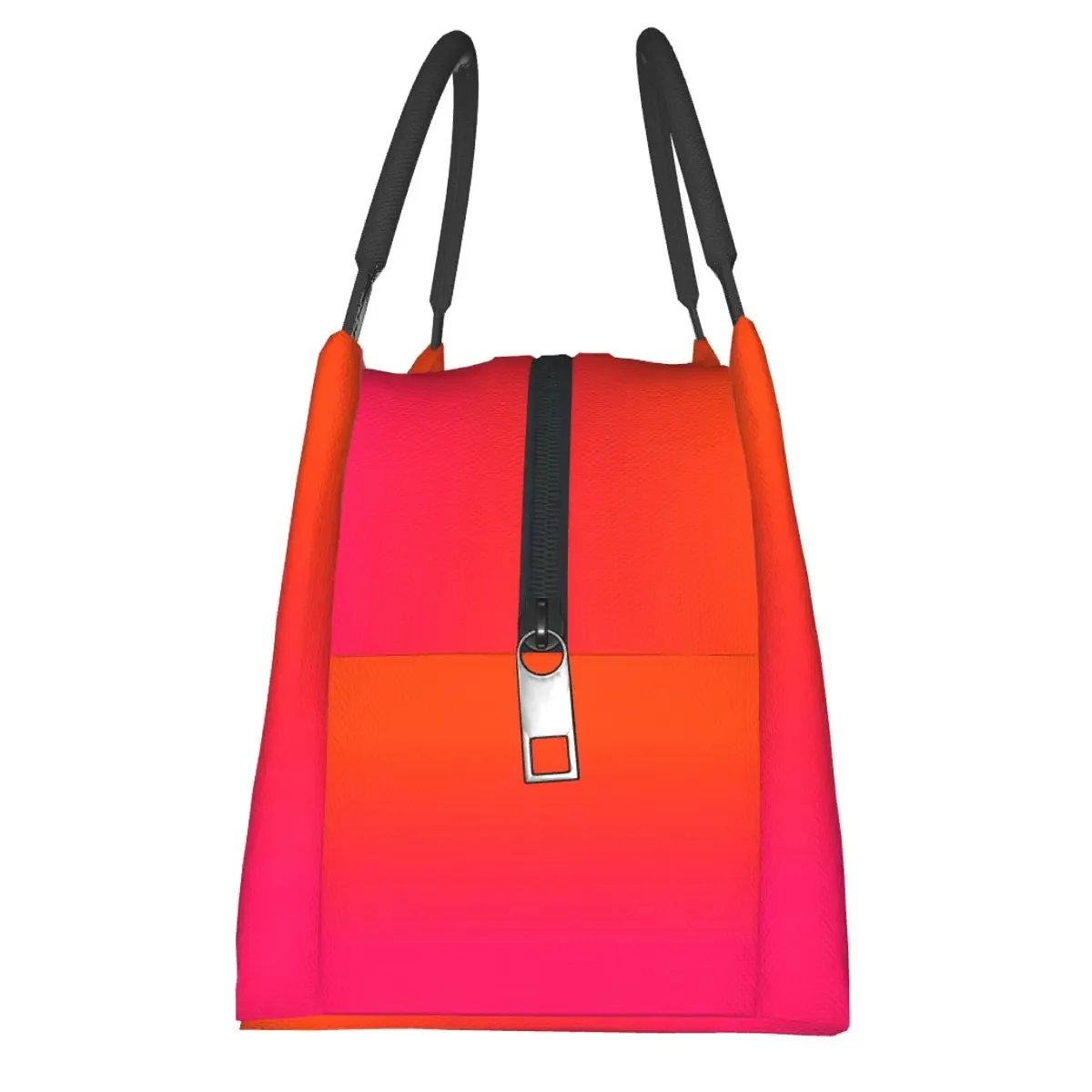 Яркая сумка для ланча с принтом Омбре неоновая оранжевая розовая отдыха школьная