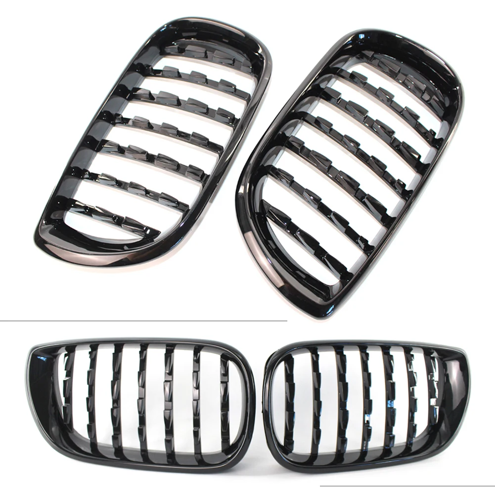 

Car Diamond Metero Front Kidney Grilles Grill For BMW E46 4D 2002 2003 2004 2005 Gloss Black ABS Plastic Auto Accessories Covers