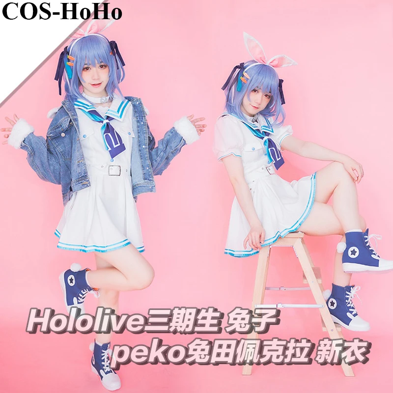 

Костюм для косплея COS-HoHo аниме Vtuber Hololive Usada Beijing Ora Bunny, милая игровая униформа, костюм для косплея, наряд для вечеринки, повседневная одежда дл...