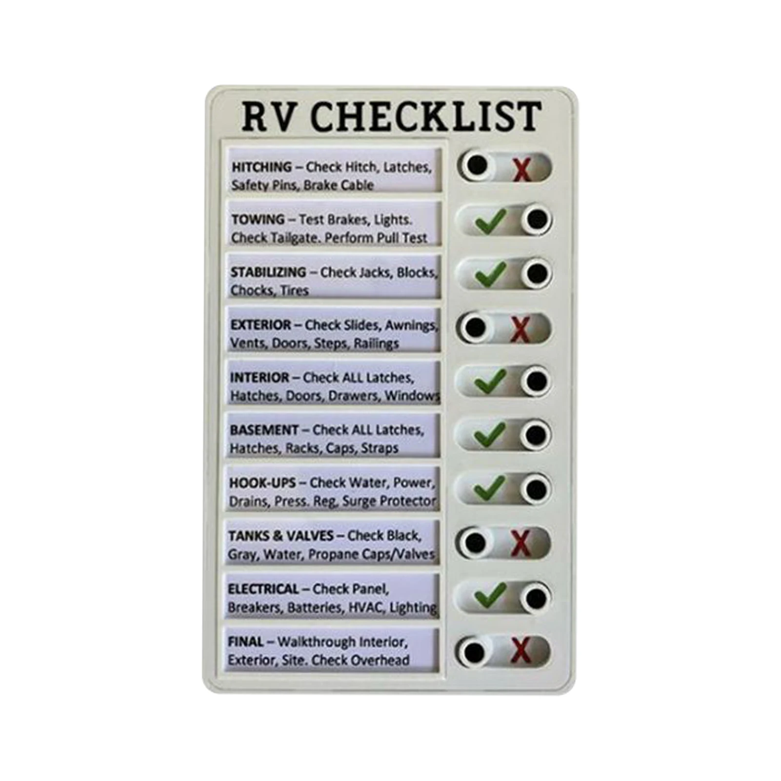 

Time Management Memo Reusable ABS Note Board Portable Practical For Home Chore Detachable RV Checklist Self-discipline