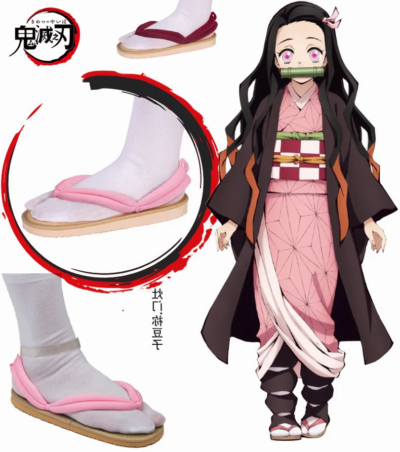 Обувь для косплея киметасу No Yaiba Kamado Tanjirou, сандалии для сабо, тапочки, шлепанцы, европейские размеры