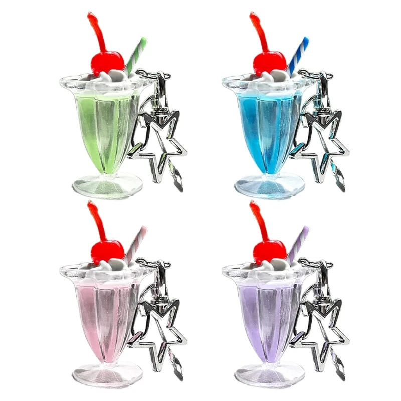 95AB креативный мини миниатюрный брелок с чашкой вишневого крема для женщин и