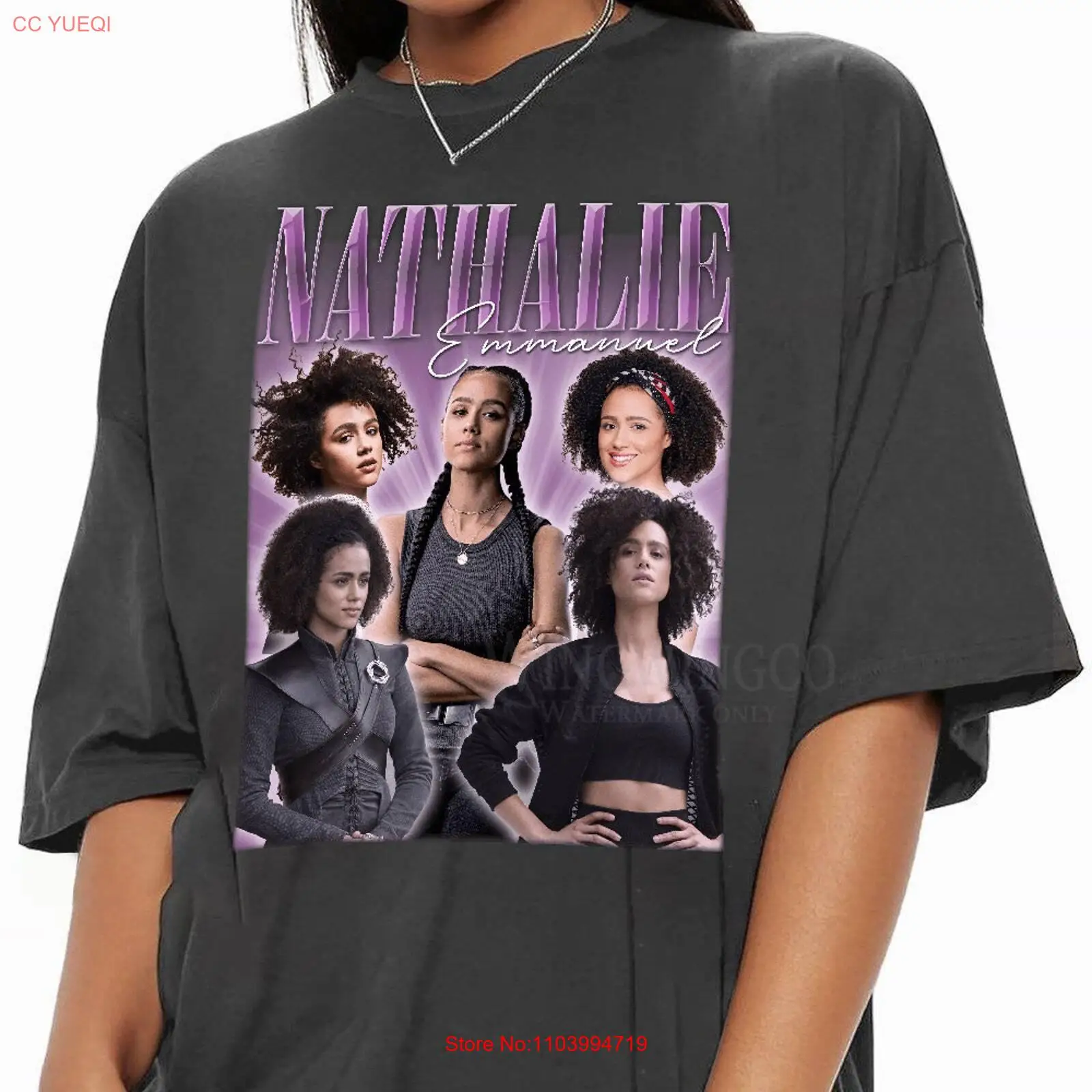 Футболка с винтажным графическим рисунком Натали Эммануэль