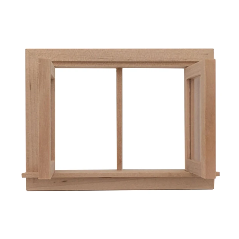 

1/12 миниатюрные окна для кукольного домика с двумя стеклянными панелями