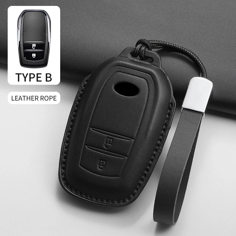 

2/3 кнопочный чехол для автомобильного ключа, брелок для Toyota Prius Camry Corolla CHR C-HR RAV4 Land Cruiser, дистанционный брелок для ключей, аксессуары из искусственной кожи