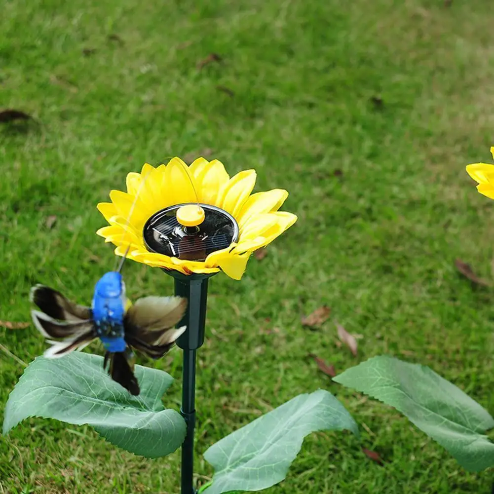 

Имитация танцующих пушистых бабочек на солнечной батарее красивое садовое растение украшение двор горшечный Декор Колибри подарки K9g2
