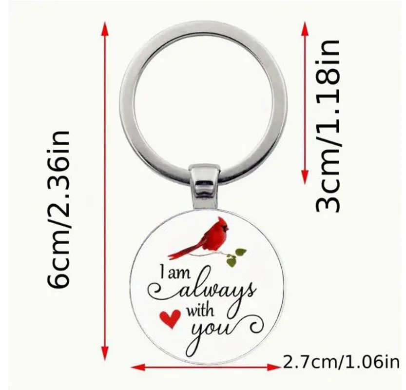 Мужской брелок Northern Red Bishop Bird всегда буду вам подарок маме папе и любимым