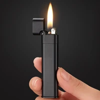 mini copper kerosene lighter ultra thin fashionable portable vintage petrol lighters for cigarette accessories small toys