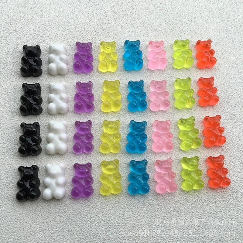 

Милые конфеты Медведь 3D Nail художественные талисманы DIY украшения для маникюра желе детали для профессионального кавайного декора