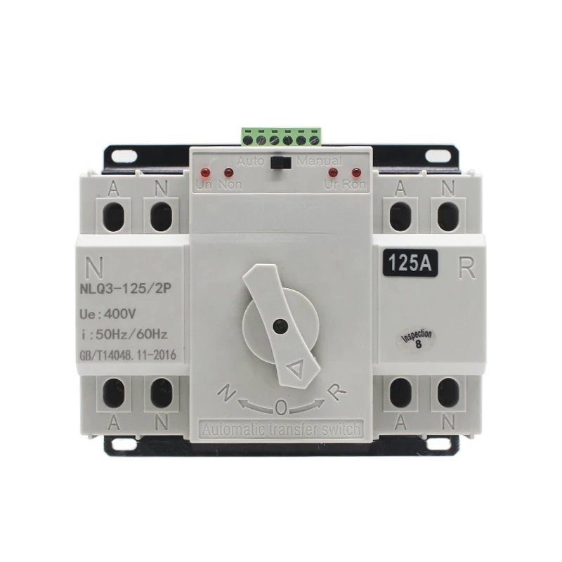 Single Phase 2 Phase Automatic Transfer Switch Workable for Both Auto and Manual 125a