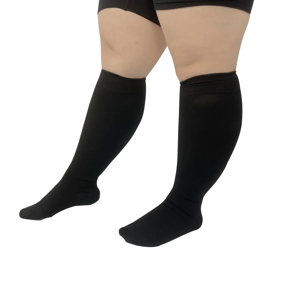 

Plus Size Medical Compression Stockings for Varicose Veins 20-30mmHg Men Women Cycling Pregnancy Swelling Anke and Calf Socks