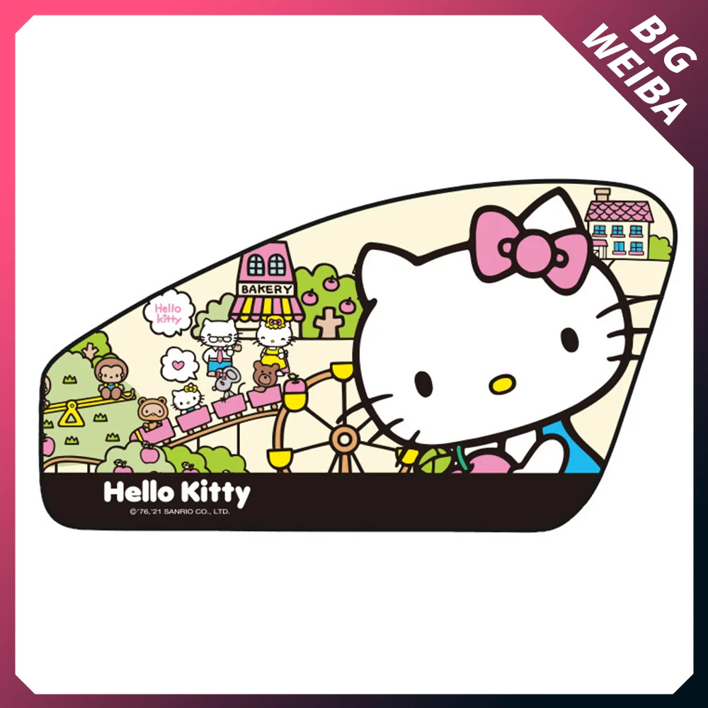 

Hello Kitty Car Curtain Sunshade Private Ventilation Children's Light Blocking Magnetic Insulation Sunscreen Curtain Gift Travel