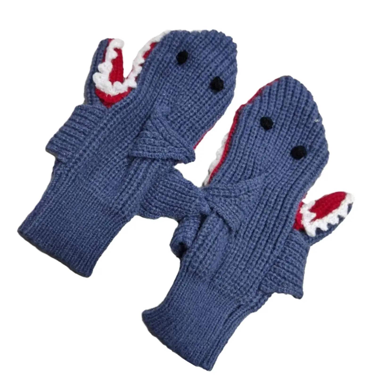 Зимние перчатки для взрослых мальчиков и девочек эластичные манжеты в виде акулы