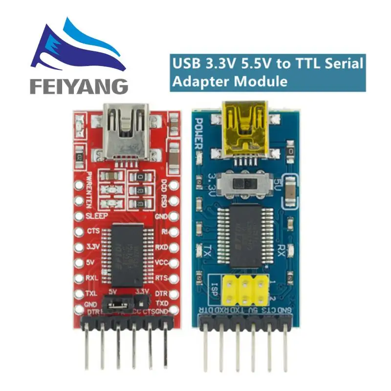 Последовательный модуль адаптера FT232RL FTDI USB 3 В 5 к TTL для Arduino FT232 Pro Mini 232 |
