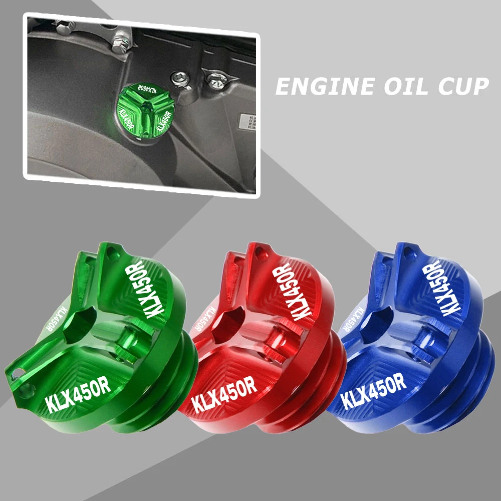 

Motorcycles Parts Aluminum Engine Oil Cup Oil Filler Cap For KAWASAKI KLX450R KLX 450 R 2008 2009 2010 2011 2012 2013 2014 2015