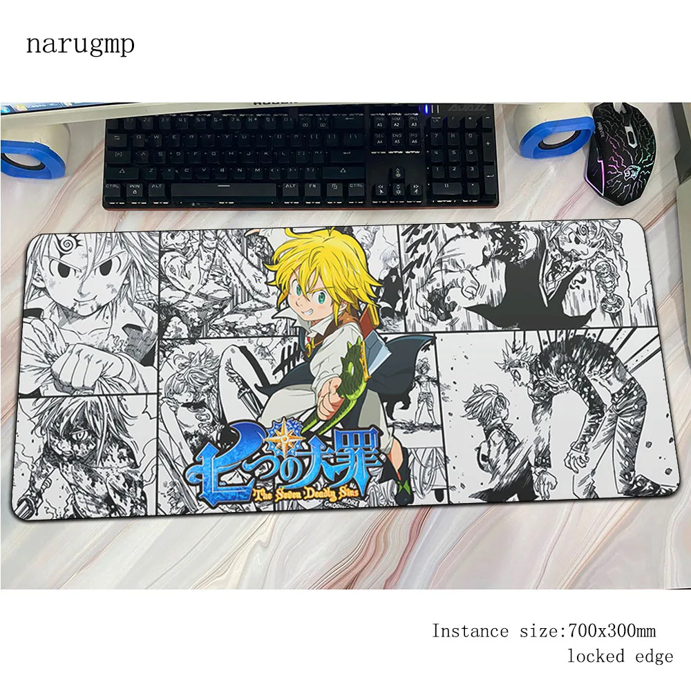 Фото Коврик для мыши Seven Deadly Sins 700x300x4 мм, игровой коврик для мыши, рождественские подарки, офисный коврик для ноутбука, настольный коврик Xxl, коврик для мыши, игровые коврики для ПК, геймер №1