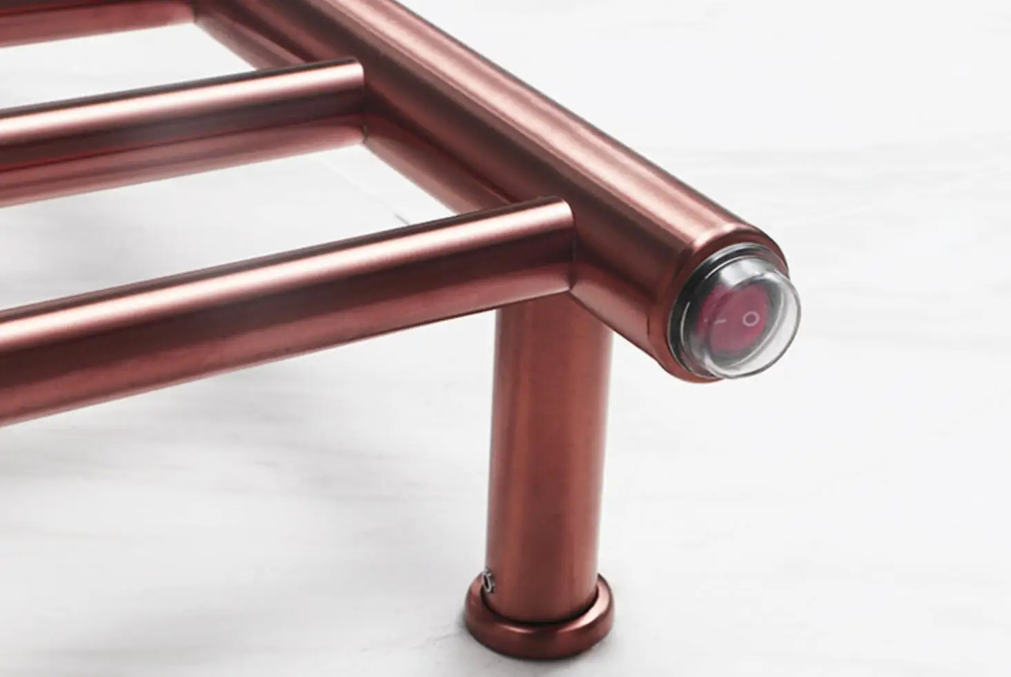 Розово-золотистая нагревательная Ручка для ванной 10 планок горячих полотенец