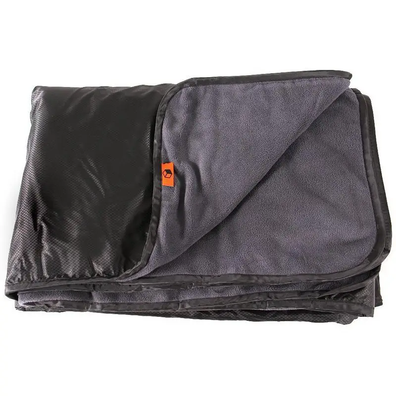

Outdoor Fleece Hooded Blanket Hooded Stadium Blanket With Storage Bag Waterproof Windproof For Camping Picnic Sports Dropship