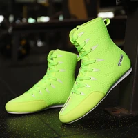 kids professional wrestling boots high top mesh boxing shoes luxury wrestling sneakers training sanda weightlifting shoes