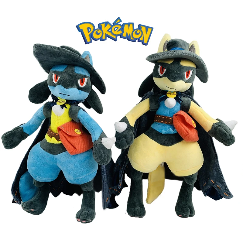 

30cm TAKARA TOMY Pokemon Plush Easter Lucario Stuffed Toy Anime Plush Pillow Kawaii Halloween Pokémon Decor Doll Gift for Kids