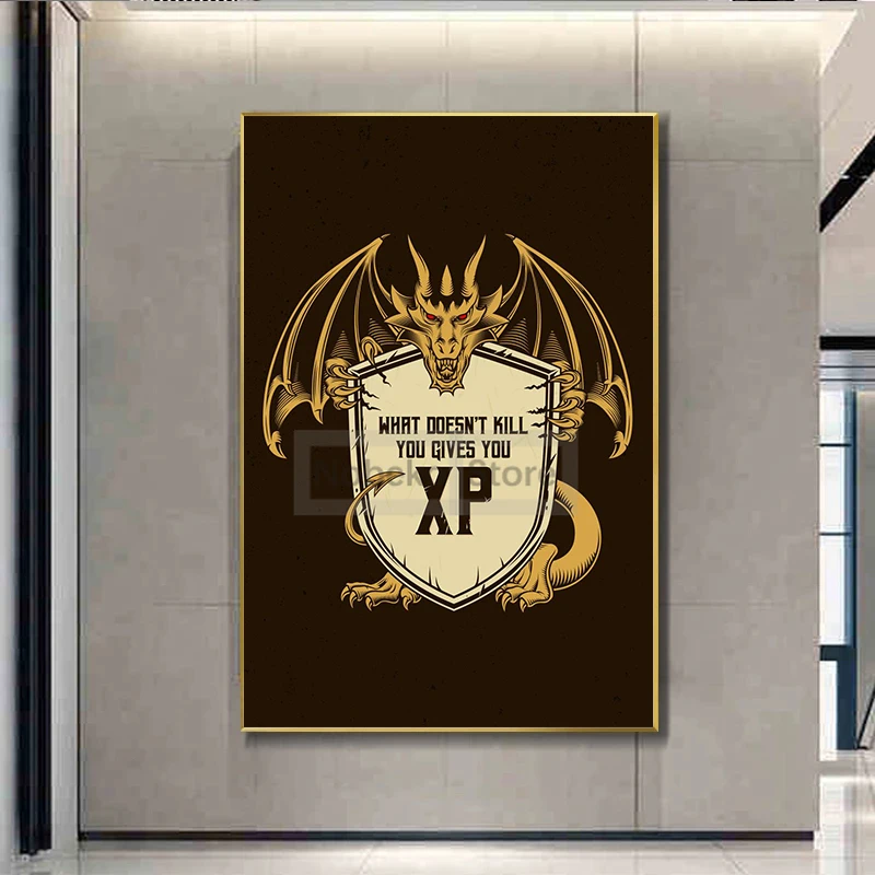 TRPG постеры игры для влюбленных подземелья рулон драконы игроки изгой постер и