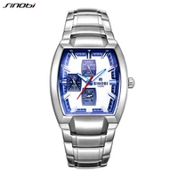 sinobi fashion 316l stainless steel mens watches original design blue mans quartz wristwatches calender relogio masculino