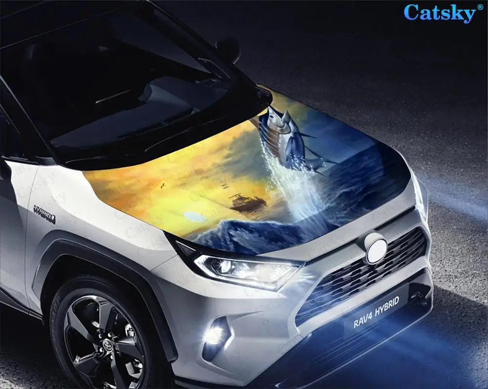 Marlin наклейки на капот автомобиля Самоклеящиеся Автомобиль SUV виниловые