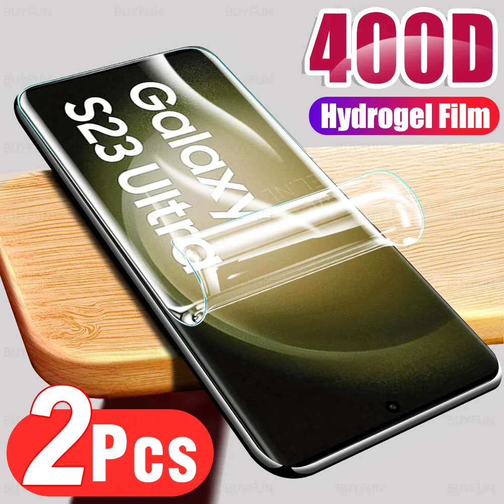 

2 шт., Гидрогелевая пленка для Samsung Galaxy S23, S22, S21, S20