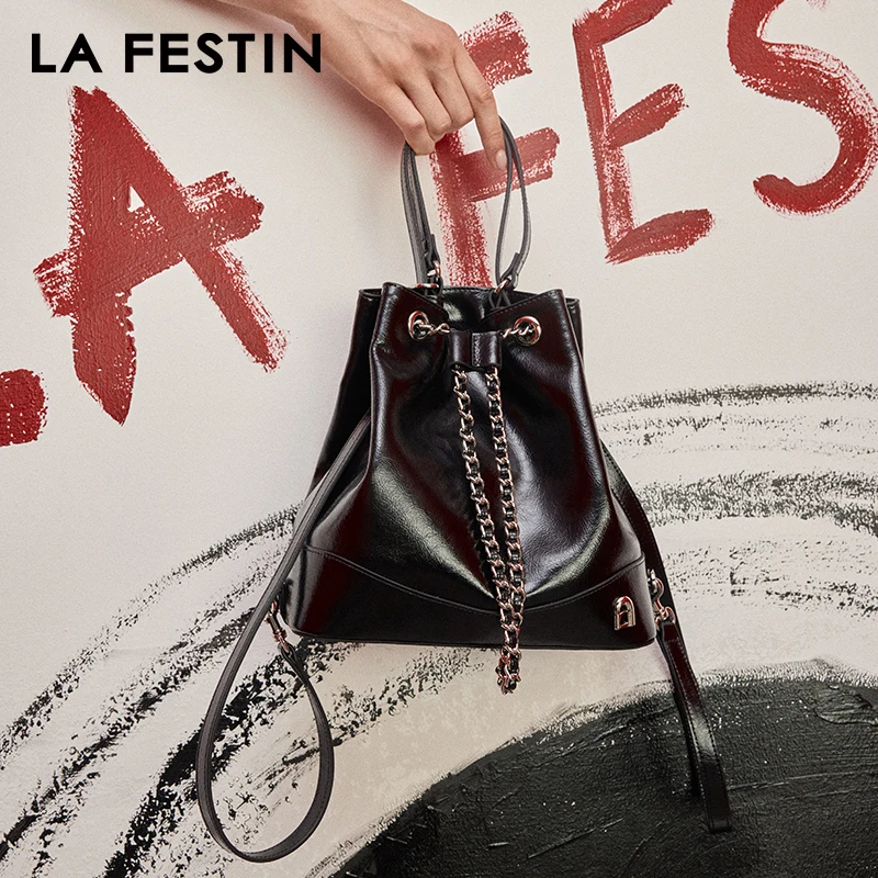 LA Festin Универсальный Женский Рюкзак Модный Ремешок На Цепочке Y2K Большая