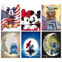 disney 5d diamond painting round drill diamond embroidery animals mickey minnie mouse pictures of rhinestones home decor dsn013