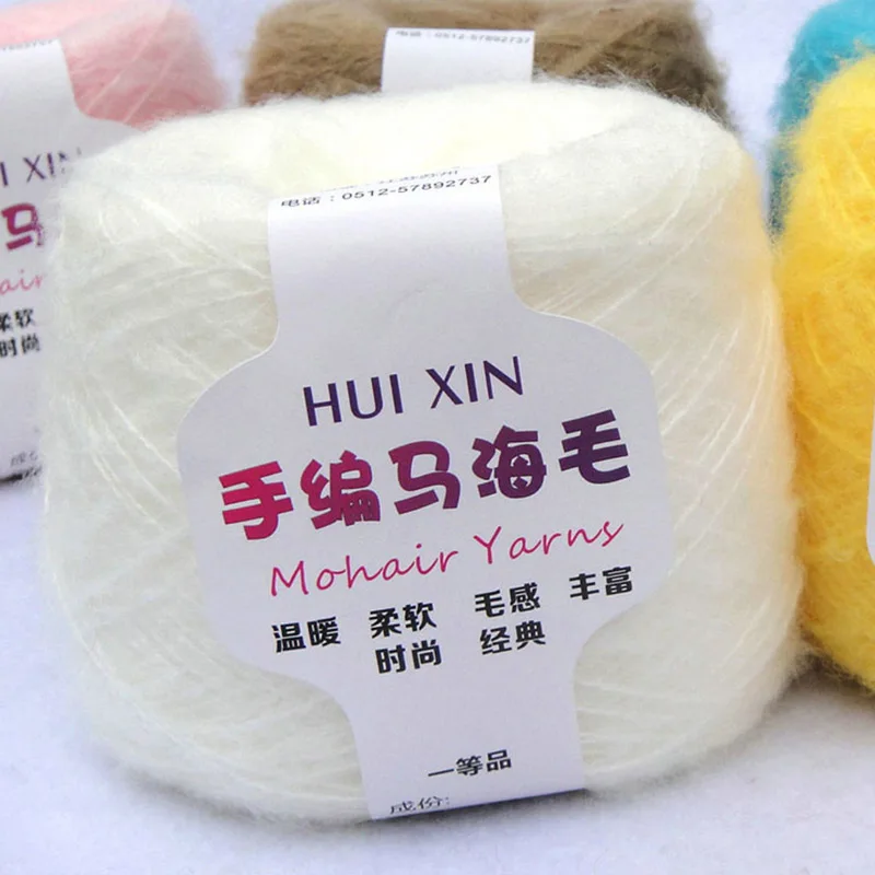 100g/ball Мягкая из камвольной шерсти тонкая мохеровая пряжа плюшевая искусственная